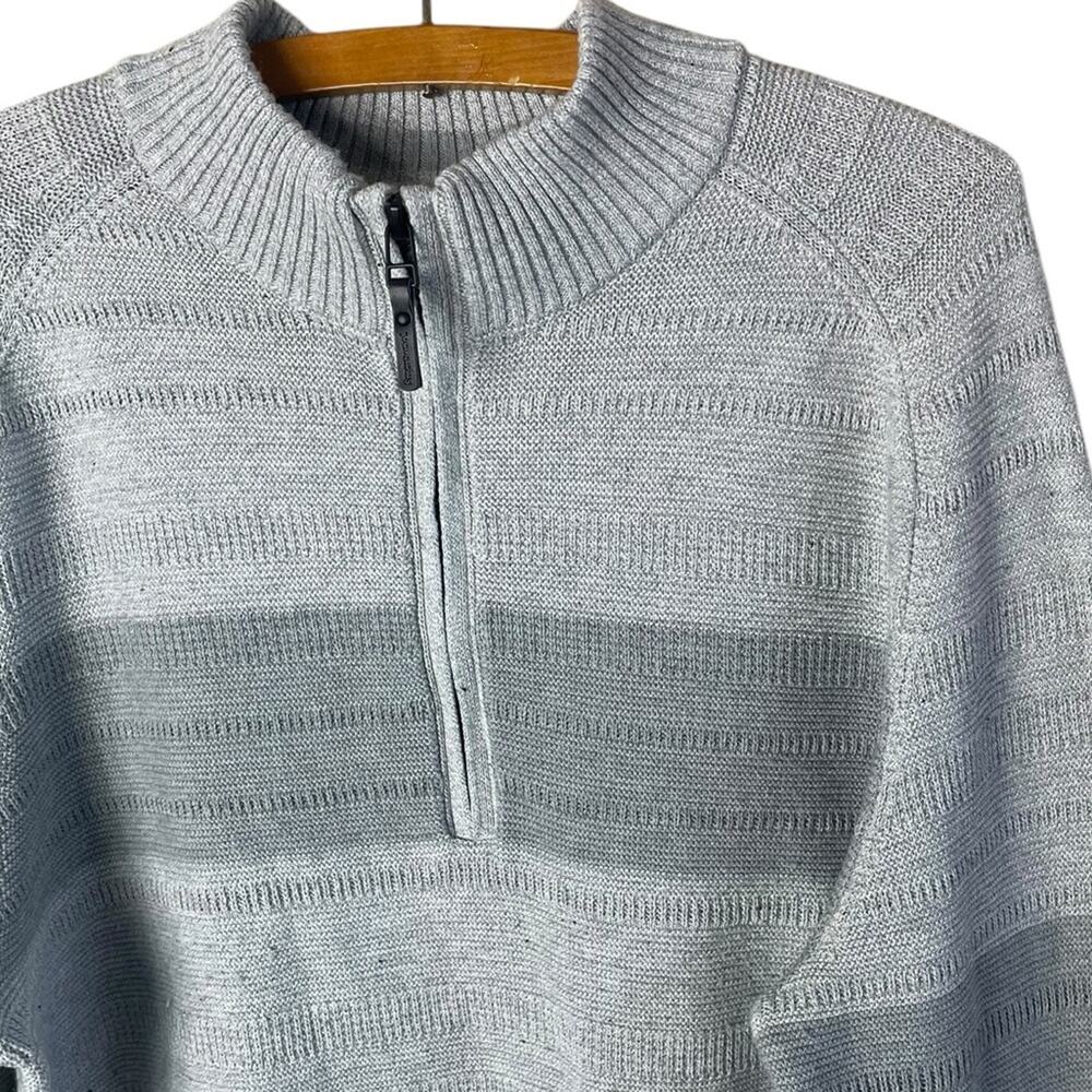 Smartwool Men’s Sz Large M23 Ripple Ridge 1/2 Zip Sweater Gray Style# SW016466 - Picture 2 of 7